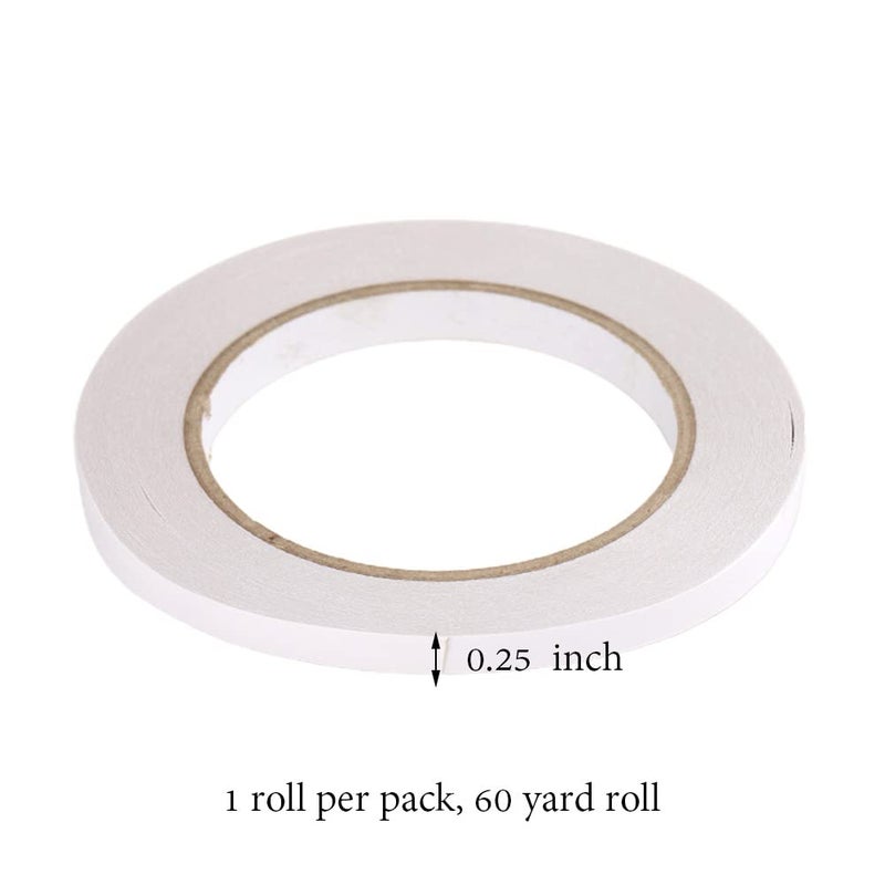 MagiDeal Basting Tape, Double Faced, 1/4 inch, Clear, 1 roll per Pack, 60 Yard roll - Image 2